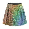thumbnail image 6 of FASHOFT Tennis Skirt For Women Shiny Sequin Double Layer Skort Elastic Waist For Carnival Events And Daily Sports Activities Womens Athletic Skirts Multicolour, 6 of 6