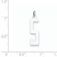 thumbnail image 2 of Sterling Silver, Alumni Collection, Medium Elongated Number 5 Pendant, 2 of 2