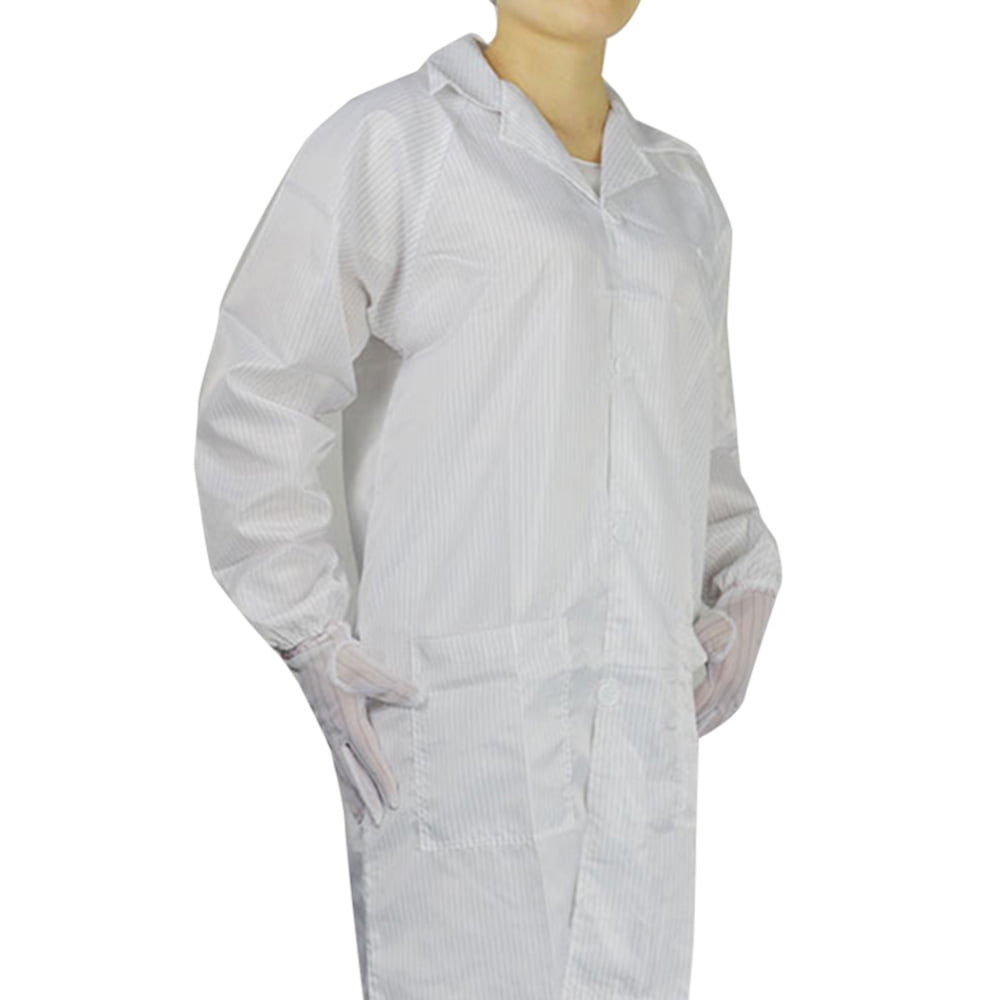 Anti-static Smock Cleanroom Suit Overalls Dust-proof Lab Coat Isolation ...