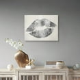 thumbnail image 2 of Silver Wall Decor Glam Lip Canvas Wall Art Gray and White Sexy Woman Lip Picture Painting Gallery Wrapped for Bedroom Makeup Room Bathroom Decoration, 2 of 3