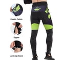 thumbnail image 6 of Sponeed Mens Cycling Long Pants 4D Padded Bicycle Tights Riding Pants Green XXL, 6 of 8