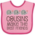 thumbnail image 3 of Inktastic Cousins Make the Best Friends Boys or Girls Baby Bib, 3 of 4