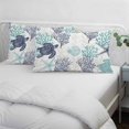 thumbnail image 4 of Teal Blue Coastal Queen Pillow Covers,Sea Turtle Nautical Coral Summer Beach Breathable Throw Pillow Cases with Invisible Zipper,Decorative Pillowcase Pillows Protectors for Sofa Bed Chair 20"x30", 4 of 9