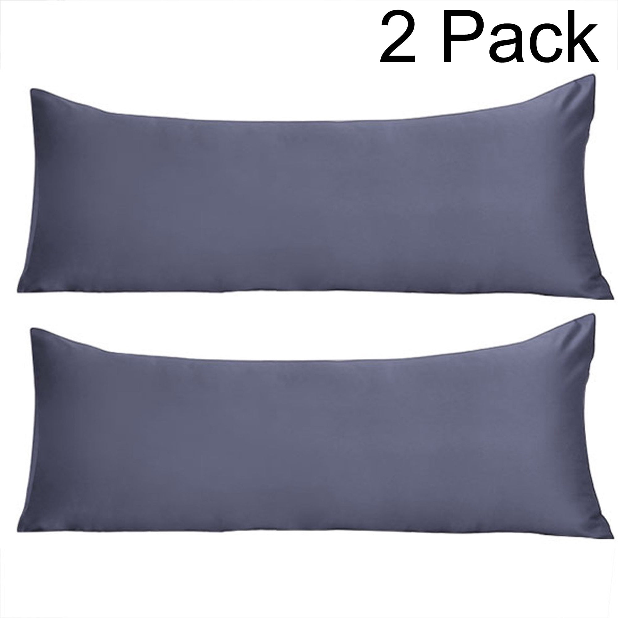 2Pack Satin Body Pillow Cover Long Pillowcases Silky for Hair and Skin