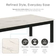 thumbnail image 4 of Bluff Modern Wood 3-Piece Coffee Table Set with 2 End Tables, White, 4 of 14