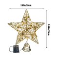 thumbnail image 4 of Fiudx Estrella para La Copa Del Árbol de Navidad, Decoración de Hierro con Luz Led, Diseño Único de Estrella de 5 Puntas, Cálido Brillo Navideño, Ideal para El Hogar, La Oficina y El Restaurante. Fun, 4 of 7