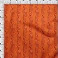 thumbnail image 4 of oneOone Tissu Polyester Spandex Orange Feuilles Matière de Robe Tissu Imprimé Tissu au Mètre 56 Pouces de Large, 4 of 4