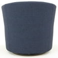thumbnail image 4 of Pemberly Row Traditional Fabric Swivel Club Chair in Navy Blue, 4 of 4