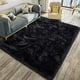 thumbnail image 3 of Alfombra Ultra Suave y Esponjosa para Dormitorio, Alfombras para Decoración de sala de Estar, Alfombra de Guardería, Alfombra Antideslizante Muy Suave, Lavable, Bebé, Niños, Niñas (120x200cm, Negro), 3 of 7
