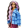 thumbnail image 4 of Barbie Extra Fashion Doll with Pink-Streaked Crimped Hair in Jersey Dress with Accessories & Pet, 4 of 7