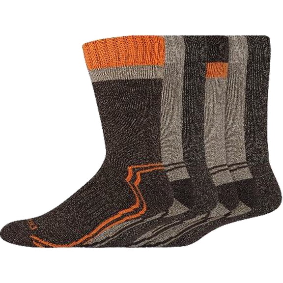 Dickies Men's 6 pairs The Trekker Crew, Wide Welt Socks, Sizes 6-12, Khaki