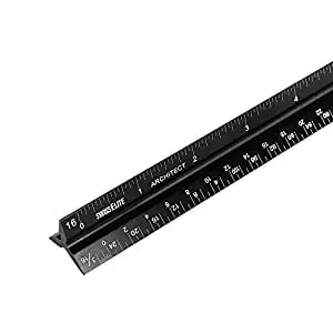- Triangular Scale - 12 inch Triangular Architect Imperial Scale Ruler with Laser Etched