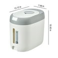 thumbnail image 3 of Polypropylene Airtight Rice Dispenser, Gray Green Red, 12.12x10.43x7.68in, Large Capacity Storage Container with Lid, for Cereal Grain Pet Food, 3 of 8