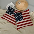 thumbnail image 5 of 4th of July Pillow Covers 16x16 Independence Day Memorial Day Outdoor Decor Throw Pillows for Couch American Flag Patriotic Star and Stripes Pillowcase Decorative Cushion Case for Sofa Set of 2, 5 of 6