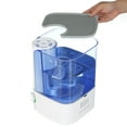 Equate Warm Mist Humidifier, Visible, Filter Free, White & Blue, Top Fill, 1.3 Gallon, Big Water