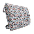 thumbnail image 1 of Colorful Lumbar Pillow, Memphis Style Geometric Composition with Half Circles Plus Sign Dots and Squares, Soft Back Cushion Office Chairs with Adjustable Straps, 14" x 13", Multicolor, by Ambesonne, 1 of 7