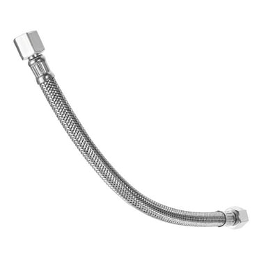 Homoyoyo Braided Leader Air Compressor Hose in Silver Aluminum Stainless Steel