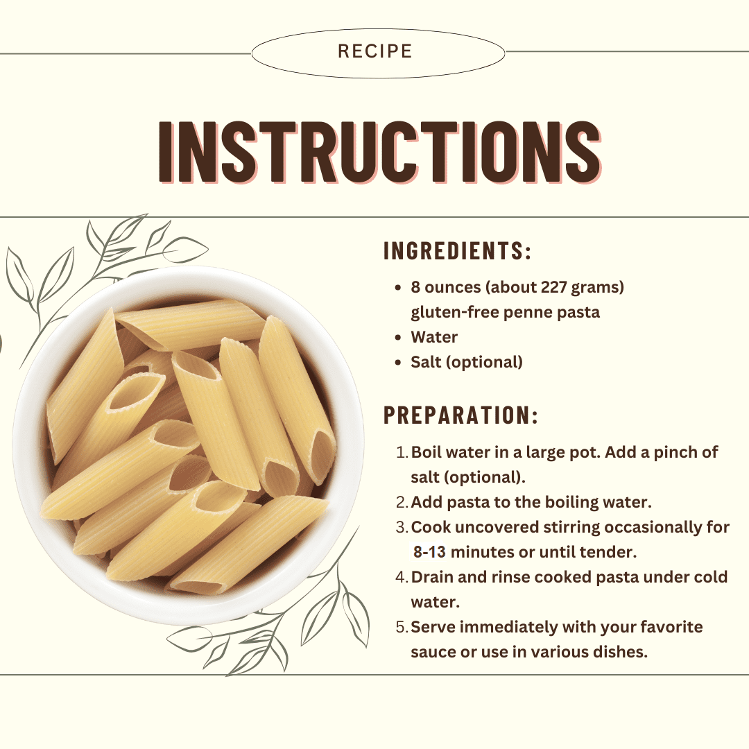 Pasta, Penne 6/1LB BAGS Certified Gluten Free, USDA Organic & GMO Free, Wheat & Corn-Free, Made w/3 Ingredients -Mountain High Organics