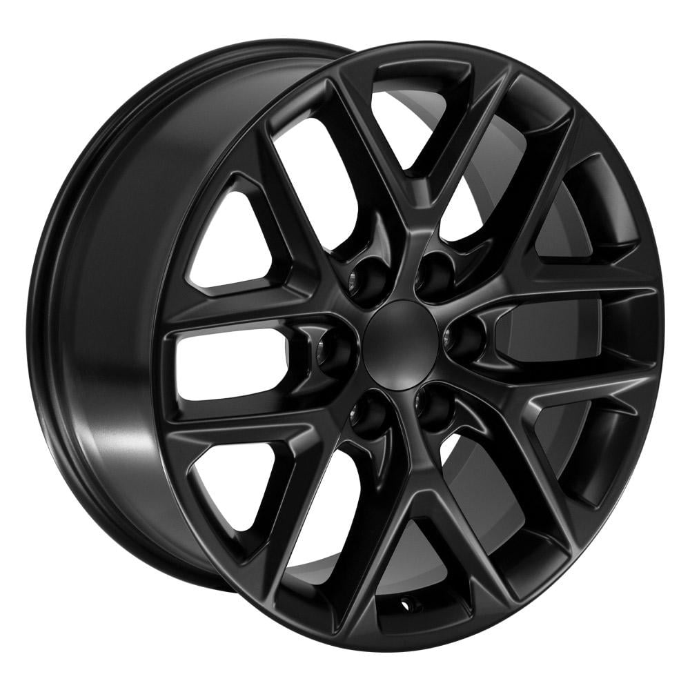 OE Wheels CV62 20 Inch Rims Fit Silverado 1500 Style 6x139.7 20x9 Satin Black - Hollander 14078 (Set of 4)