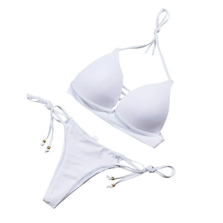 YANHAIGONG Bikinis For Women Swimsuit Women Summer Sexy Women Bikini Set Swimwear Push-Up Padded Bra Swimsuit Beachwear