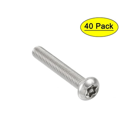 

Uxcell M4x25mm Torx Security Machine Screw 304 Stainless Steel 40Pack