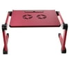 Portable 360°Adjustable Foldable Laptop Notebook Desk Table Stand Bed Tray with 2 cooling fans