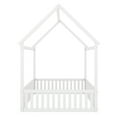 thumbnail image 6 of Euroco Full Size Low House Bed with Fence and Door, White, 6 of 11