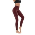 thumbnail image 2 of Outfmvch Yoga Pants Women Yoga Pants Polyester Relaxed Pull-On Styling Straight-Leg Lightweight Two Pockets Long Yoga Pants With Pockets Wine S, 2 of 9
