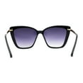 thumbnail image 4 of Womens Oversized Cat Eye Chic Metal Arm Plastic Sunglasses Black Smoke, 4 of 4