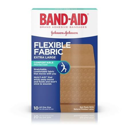 Band-Aid Brand Flexible Fabric Adhesive Bandages, Extra Large, 10 ct