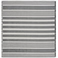 thumbnail image 2 of SAFAVIEH Augustine Miah Striped Area Rug, Ivory/Black, 6'4" x 6'4" Square, 2 of 11