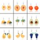 thumbnail image 5 of EeaseMX 1 par de pendientes colgantes de acrílico para mujer, delicados y creativos, color verde y azul (uva)., 5 of 7
