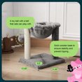 thumbnail image 5 of Amolife 14.1" Cat Tree with Hammock, Sisal Scratching Post, Plush Bed, Stable Cat Furniture for Indoor Cats and Kittens, Grey, 5 of 7