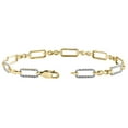 thumbnail image 3 of 10K Yellow Gold Round Diamond Infinity Link Statement 5mm Pave Bracelet 1/5 CT., 3 of 7