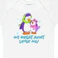 thumbnail image 4 of Inktastic My Great Aunt Loves Me Cute Penguins Girls Baby Bodysuit, 4 of 5
