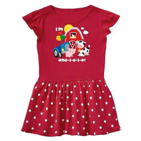 

Inktastic ONE-I-E-I-O 1st Birthday Gift Baby Girl Dress