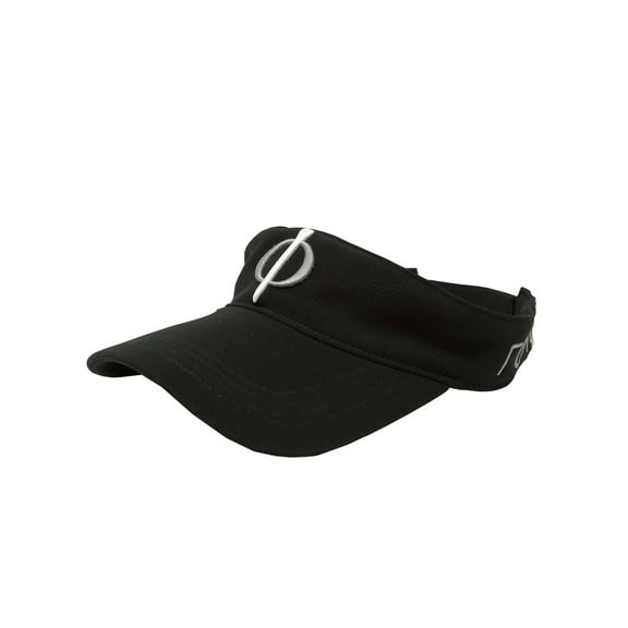 Phi Tee Golf Men's Hook and Loop Adjustable Golf Visor, Black -