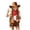 D-Brown, variant on mgoYE Cowboy Cowgirl Outfits for Boys, Toddler Kids Dress Up Role Play Parties Cowboy Kids' Vest & Bandana Set Hat(Brown,5-6 Years)