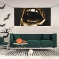 thumbnail image 2 of Lsque Golden Lips Modern Sculpture Pattern Party Banner, Festive Banner , Holiday Celebrations and Events for Carnival Birthday Party Festival Decorations-Small, 2 of 8