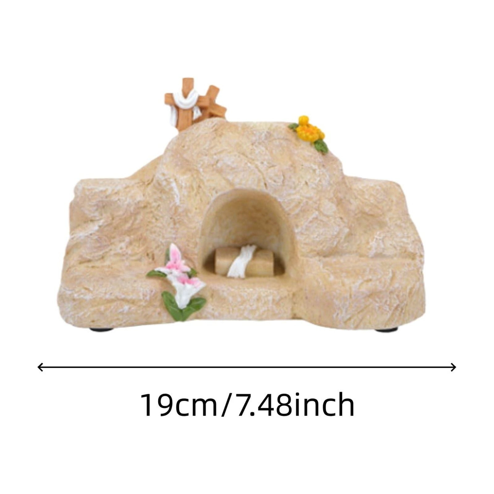 Christmas Nativity&Easter Empty Tomb Resurrection Scene-Little People Miniature Manger Figurines Jesus Statue,Indoor Holiday Decorative Gift for Home,Nativity Scene for Christmas Easter Decorations