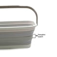 thumbnail image 4 of SAMMART 11.6L (3.06 Gallon) Collapsible Rectangular Handy Basket / Bucket (Grey, 1), 4 of 4