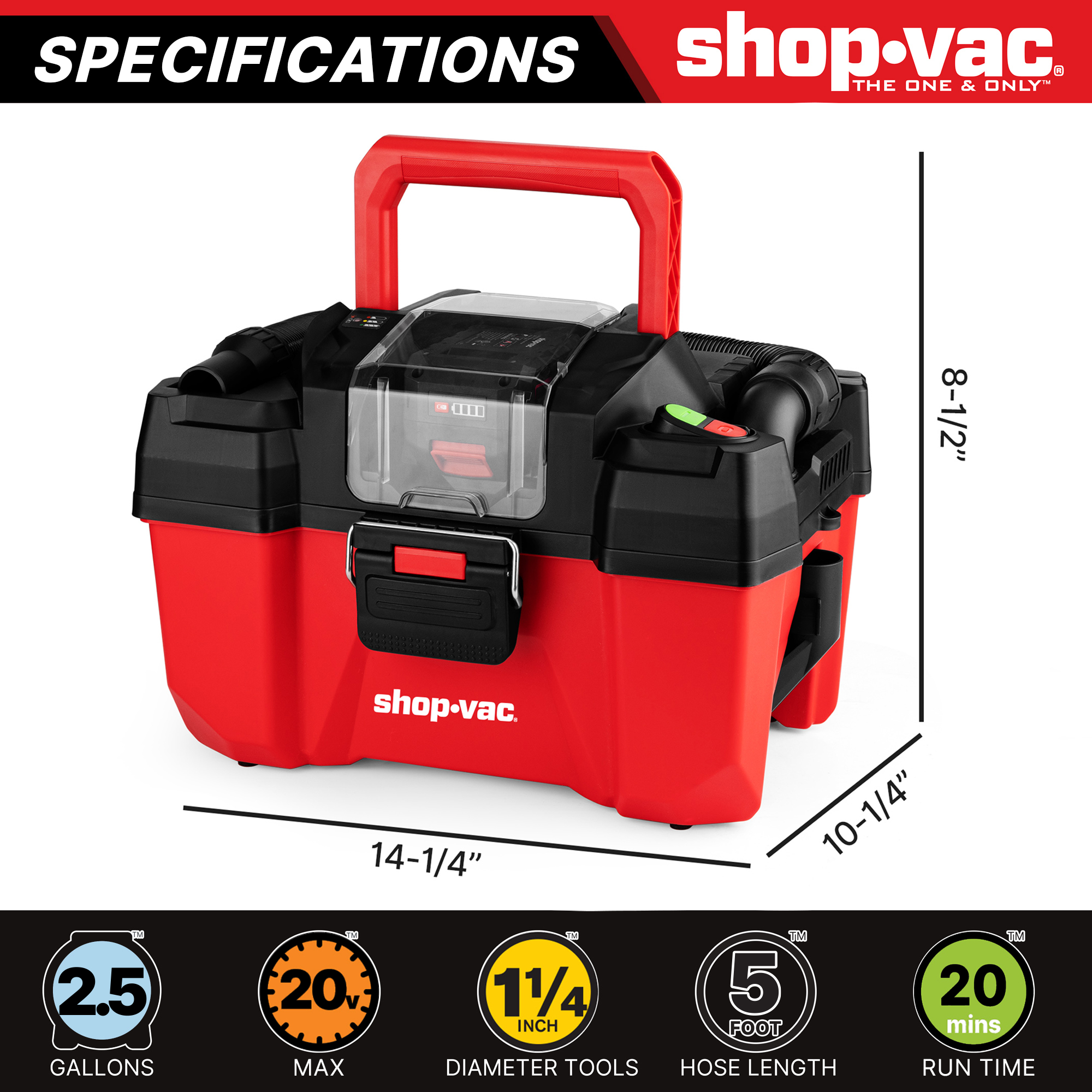 Shop-Vac 20V 3G Wet Dry Vac (4.0Ah)
