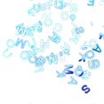 thumbnail image 2 of 8mm Blue Confetti Party Glitter Sequin Table Decorations for Thanksgiving Day BaptismLetter, 2 of 3