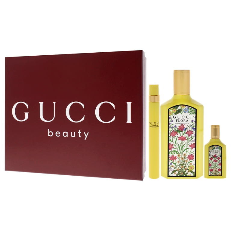 Flora By Gucci by Gucci for Unisex - 3 Pc Gift Set 3.3oz EDP Spray