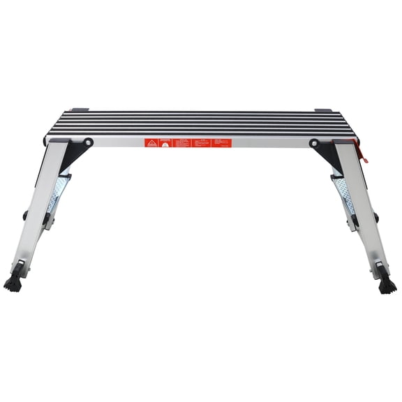 Aluminum Platform Non-Slip Folding Work Bench Drywall Stool Ladder 330lbs Capacity,