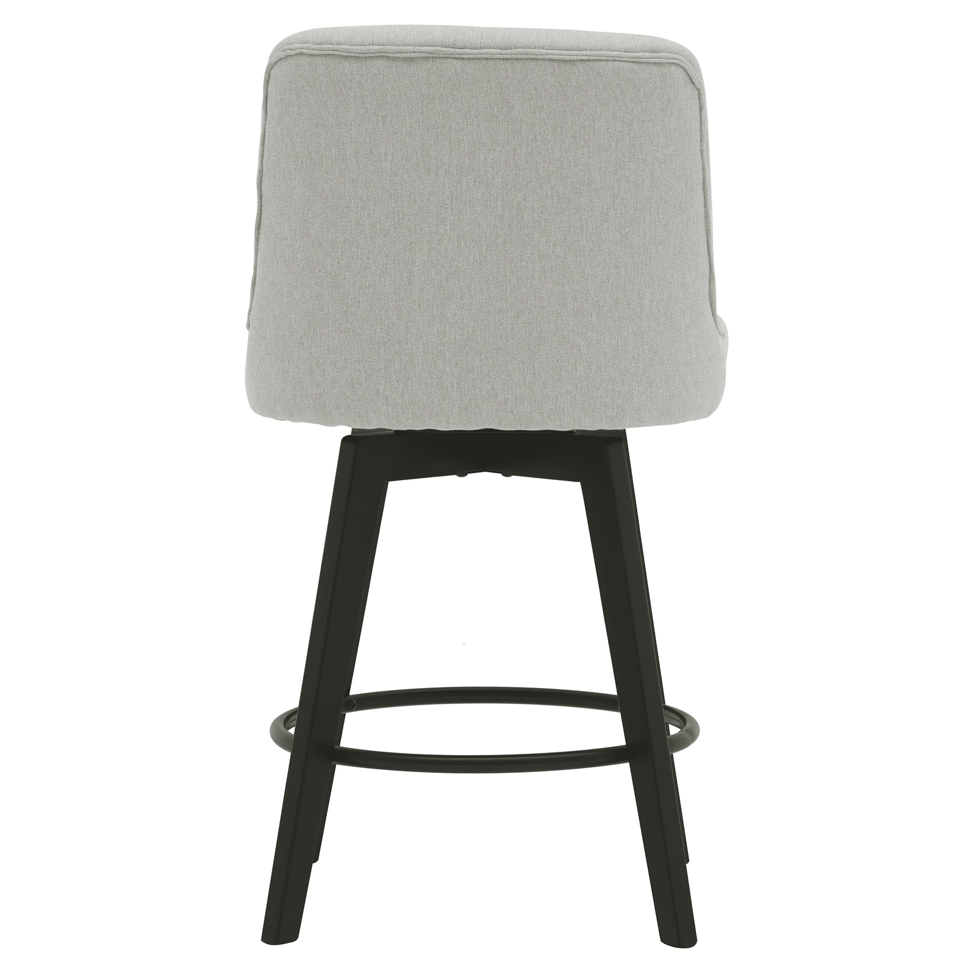 MINCETA Bar Stools,30" 360 Free Swivel Upholstered Bar Stool with Back-Performance Fabric in Beige Gray