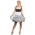 thumbnail image 4 of Dirndl Trachten Haus 3 Piece Short German Oktoberfest Dirndl Cotton Dress for Womens and Girls - Brown, 4 of 9