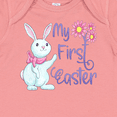 thumbnail image 4 of Inktastic My 1st Easter Cute White Bunny with Spring Flowers Boys or Girls Baby Bodysuit, 4 of 5