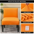 thumbnail image 4 of Armless Accent Chair Covers, Stretch Armless Chair Slipcover Velvet Removable Covers Furniture Protector for Living Room Bedroom, 4 of 7