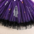 thumbnail image 3 of OSOLU Girls 2 Piece Outfit Halloween Pumpkin Ghost Print Long Sleeve Top Tulle Skirt Set Purple, 3 of 8